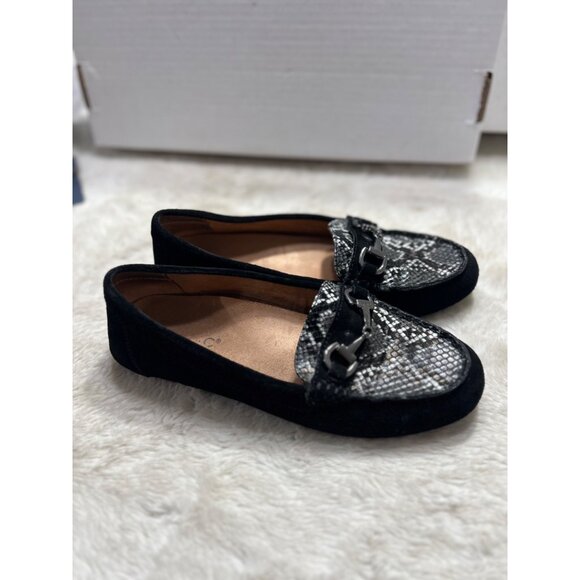 Womens Vionic Snake Print Black Suede Loafers Size 7.5 - Picture 3 of 5